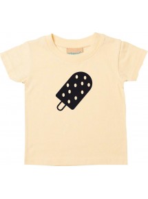 Kinder T-Shirt Summertime Stieleis Eis am Stiel, hellgelb, 0-6 Monate