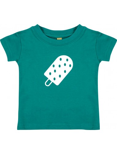 Kinder T-Shirt Summertime Stieleis Eis am Stiel, jade, 0-6 Monate