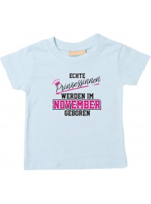 Baby Kinder T-Shirt  Echte Prinzessinnen werden im NOVEMBER geboren,