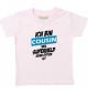 Kinder T-Shirt  Ich bin Cousin weil Superheld keine Option ist rosa, 0-6 Monate