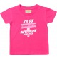 Kinder T-Shirt  Ich bin Schwester weil Superheldin keine Option ist pink, 0-6 Monate