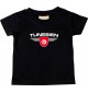 Baby Kinder-Shirt Tunesien, Wappen mit Wunschnamen und Wunschnummer Land, Länder, schwarz, 0-6 Monate