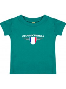 Baby Kinder-Shirt Frankreich, Wappen, Land, Länder