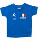 Kinder T-Shirt Fussballshirt France Frankreich mit Ihrem Wunschnamen bedruckt,