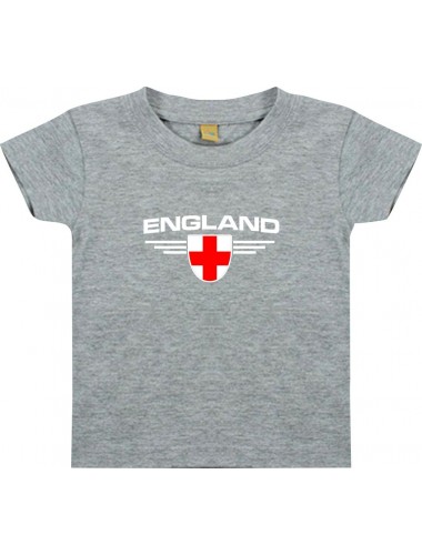 Baby Kinder-Shirt England, Wappen mit Wunschnamen und Wunschnummer Land, Länder