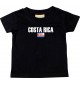 Baby Kids T-Shirt Fußball Ländershirt Costa Rica, schwarz, 0-6 Monate