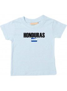 Baby Kids T-Shirt Fußball Ländershirt Hunduras, hellblau, 0-6 Monate