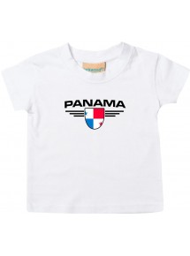 Baby Kinder-Shirt Panama, Wappen mit Wunschnamen und Wunschnummer Land, Länder