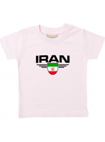 Baby Kinder-Shirt Iran, Wappen mit Wunschnamen und Wunschnummer Land, Länder