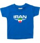 Baby Kinder-Shirt Iran, Wappen mit Wunschnamen und Wunschnummer Land, Länder, royal, 0-6 Monate