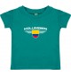 Baby Kinder-Shirt Kolumbien, Wappen mit Wunschnamen und Wunschnummer Land, Länder, jade, 0-6 Monate