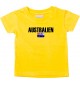 Baby Kids T-Shirt Fußball Ländershirt Australien, gelb, 0-6 Monate