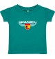 Baby Kinder-Shirt Spanien, Wappen mit Wunschnamen und Wunschnummer Land, Länder, jade, 0-6 Monate