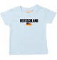 Baby Kids T-Shirt Fußball Ländershirt Deutschland, hellblau, 0-6 Monate