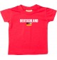 Baby Kids T-Shirt Fußball Ländershirt Deutschland, rot, 0-6 Monate