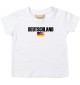 Baby Kids T-Shirt Fußball Ländershirt Deutschland, weiss, 0-6 Monate