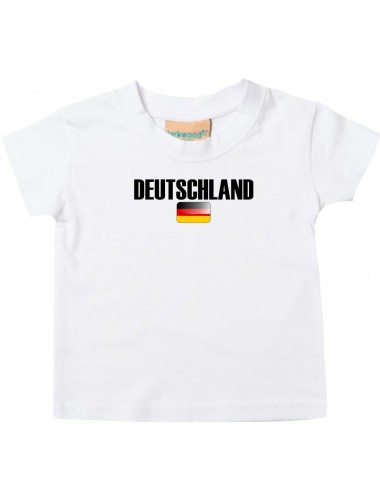 Baby Kids T-Shirt Fußball Ländershirt Deutschland, weiss, 0-6 Monate