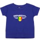 Baby Kinder-Shirt Senegal, Wappen mit Wunschnamen und Wunschnummer Land, Länder, lila, 0-6 Monate