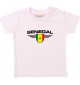 Baby Kinder-Shirt Senegal, Wappen mit Wunschnamen und Wunschnummer Land, Länder, rosa, 0-6 Monate