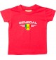 Baby Kinder-Shirt Senegal, Wappen mit Wunschnamen und Wunschnummer Land, Länder, rot, 0-6 Monate