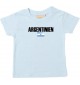 Baby Kids T-Shirt Fußball Ländershirt Agentinien, hellblau, 0-6 Monate