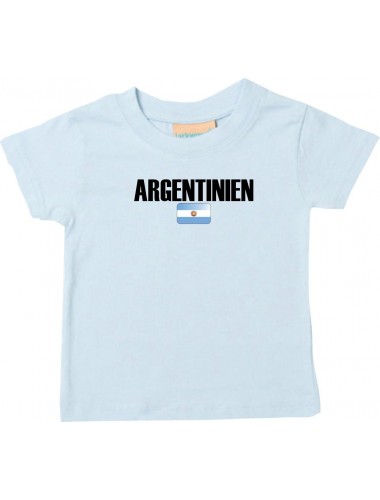 Baby Kids T-Shirt Fußball Ländershirt Agentinien, hellblau, 0-6 Monate