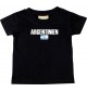 Baby Kids T-Shirt Fußball Ländershirt Agentinien, schwarz, 0-6 Monate