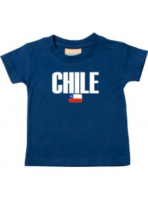 Baby Kids T-Shirt Fußball Ländershirt Chile, navy, 0-6 Monate
