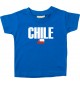 Baby Kids T-Shirt Fußball Ländershirt Chile, royal, 0-6 Monate