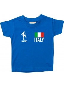 Kinder T-Shirt Fussballshirt Italy Italien mit Ihrem Wunschnamen bedruckt,