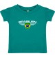 Baby Kinder-Shirt Brasilien, Wappen mit Wunschnamen und Wunschnummer Land, Länder, jade, 0-6 Monate
