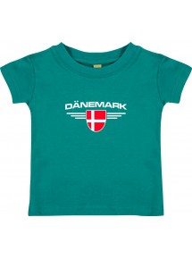 Baby Kinder-Shirt Dänemark, Wappen, Land, Länder