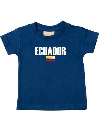 Baby Kids T-Shirt Fußball Ländershirt Ecuador, navy, 0-6 Monate