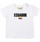 Baby Kids T-Shirt Fußball Ländershirt Ecuador, weiss, 0-6 Monate