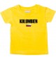 Baby Kids T-Shirt Fußball Ländershirt Kolumbien, gelb, 0-6 Monate