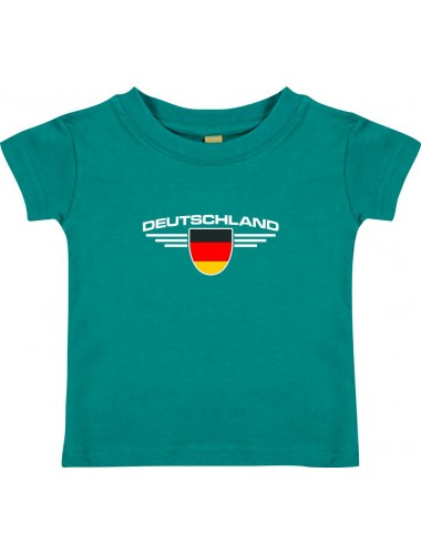 Baby Kinder-Shirt Deutschland, Wappen mit Wunschnamen und Wunschnummer Land, Länder