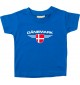 Baby Kinder-Shirt Dänemark, Wappen mit Wunschnamen und Wunschnummer Land, Länder, royal, 0-6 Monate