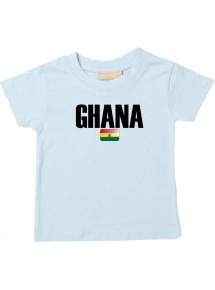 Baby Kids T-Shirt Fußball Ländershirt Ghana, hellblau, 0-6 Monate