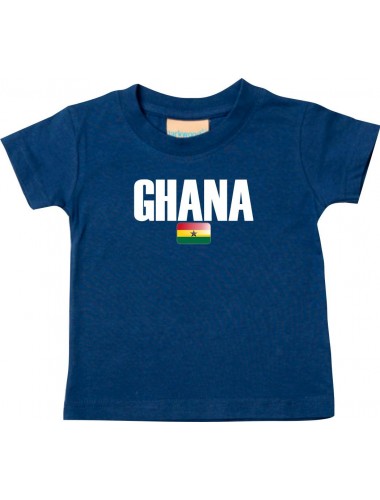Baby Kids T-Shirt Fußball Ländershirt Ghana, navy, 0-6 Monate