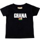 Baby Kids T-Shirt Fußball Ländershirt Ghana, schwarz, 0-6 Monate