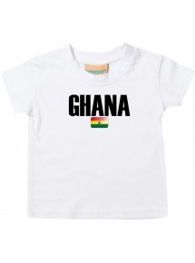 Baby Kids T-Shirt Fußball Ländershirt Ghana, weiss, 0-6 Monate