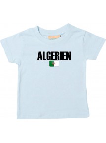 Baby Kids T-Shirt Fußball Ländershirt Algerien, hellblau, 0-6 Monate