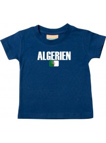 Baby Kids T-Shirt Fußball Ländershirt Algerien, navy, 0-6 Monate