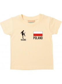 Kinder T-Shirt Fussballshirt Poland Polen mit Ihrem Wunschnamen bedruckt,