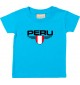 Baby Kinder-Shirt Peru, Wappen mit Wunschnamen und Wunschnummer Land, Länder