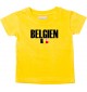 Baby Kids T-Shirt Fußball Ländershirt Belgien, gelb, 0-6 Monate