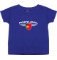 Baby Kinder-Shirt Portugal, Wappen mit Wunschnamen und Wunschnummer Land, Länder, lila, 0-6 Monate