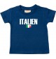 Baby Kids T-Shirt Fußball Ländershirt Italien, navy, 0-6 Monate