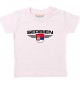 Baby Kinder-Shirt Serbien, Wappen mit Wunschnamen und Wunschnummer Land, Länder