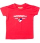 Baby Kinder-Shirt Serbien, Wappen mit Wunschnamen und Wunschnummer Land, Länder, rot, 0-6 Monate